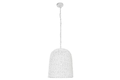 Lámpara de Techo Hierro Y Madera Blanco LA-213685