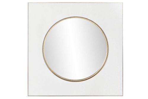 Espejo de Pared Cuadrado en Metal Blanco ES-209305