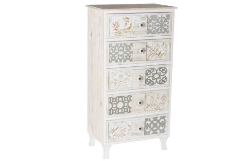 Cajonera de Madera con 5 Cajones Decorativos MB-230962