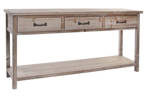 Consola de Madera de Paulownia con 3 Cajones 160 cm MB-218675