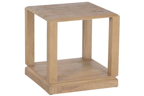 Mesa Auxiliar de Madera de Mango 45x45 cm CHORRO DE ARENA MB-221966