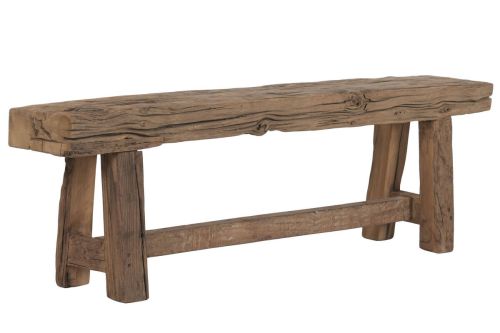 Banco de Madera Reciclada Rústico Color Marrón MB-224030