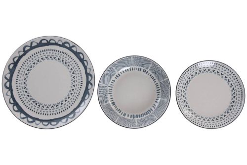 Vajilla de Porcelana 12 Piezas Azul Marino PC-233630