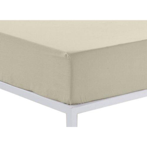Sábana Bajera Ajustable Color Piedra Cama de 90