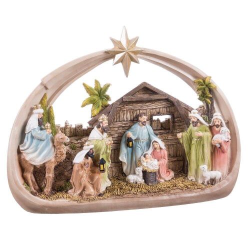 Portal Navideño en Resina Decorativa 35,8x8,5x26,6 cm 743855