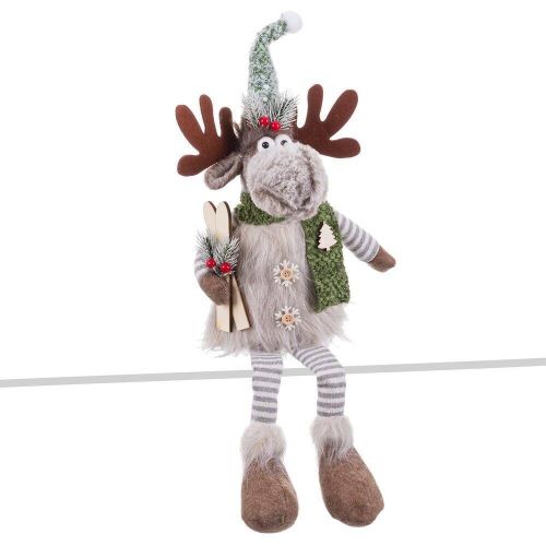 Figura Decorativa Navideña de Tejido RENO PIERNAS LARGAS 722150