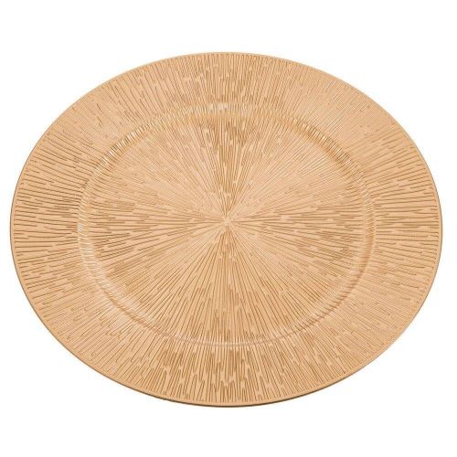 Plato Bajo Decorativo en Polipropileno Oro 722408
