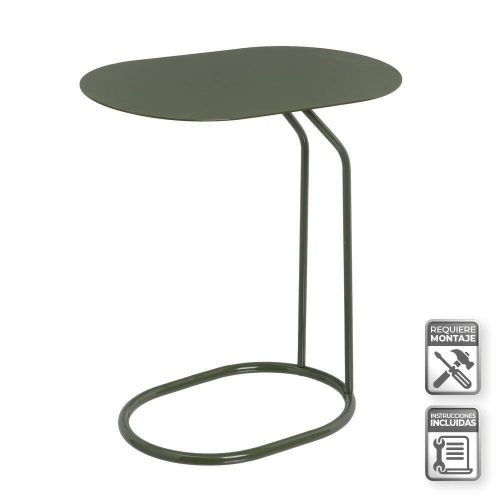 Mesa Auxiliar de Metal en Color Oliva 45 cm 807380