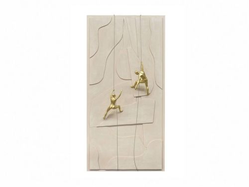 Lienzo Abstracto con Relieve y Figuras de Resina 81-511