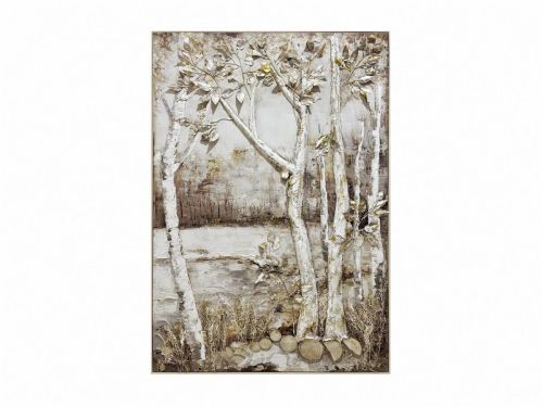 Cuadro Decorativo Árboles en Relieve 102x152 cm 80-206