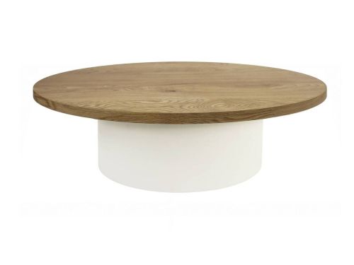Mesa de Centro Chapada en Fresno y Lacada Blanca ZUBERI 39-410