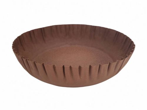 Centro de Mesa de Metal Terracota con Borde Arrugado 34 cm