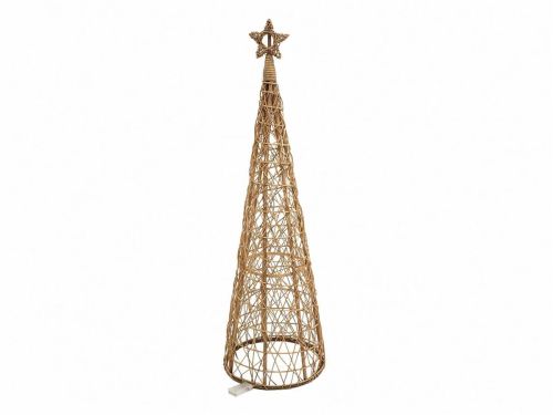 Árbol de Navidad Cónico Natural con Luz LED 128 cm 09-175