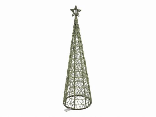 Árbol de Navidad Cónico Verde con Luz LED 130 cm 09-214