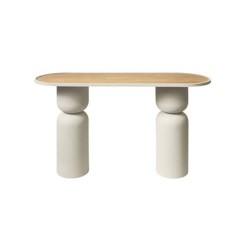 Consola de Madera y Metal Beige 120 cm 38-318