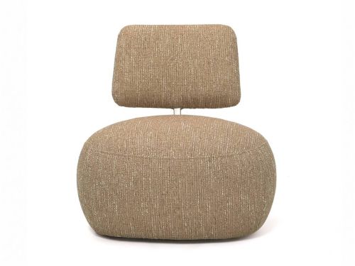 Sillón Tapizado en Poliéster Color Caramelo BOMANI 29-53