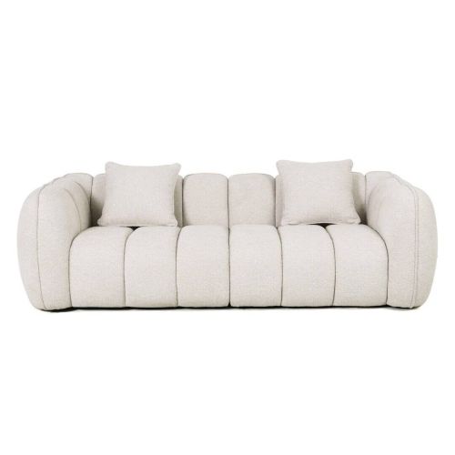 Sofá de 3 Plazas Modular Tapizado en Tela Beige VINSON 29-55
