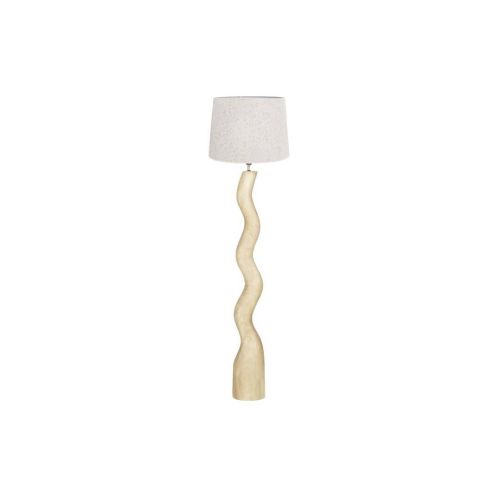 Lámpara de Pie Madera Natural Y Beige FAUNO 50-156
