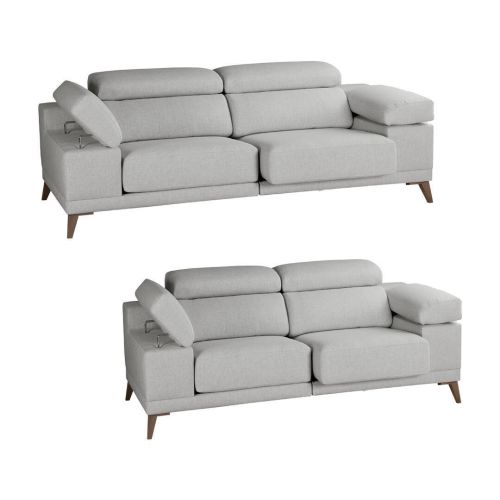 Conjunto Sofás 3+2 Plazas con Asientos Deslizantes Y Respaldo Reclinable NIZA