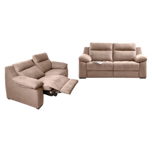 Conjunto sofás 3 + 2 Plazas Relax Eléctrico Tapizado en Tela ELVAS Pedro Ortiz SERIE 500