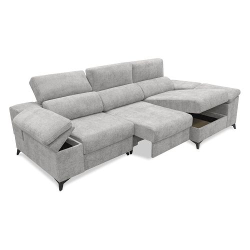 Sofá Chaise Longue con Arcón y Asientos Deslizantes Derecha TIJUANA