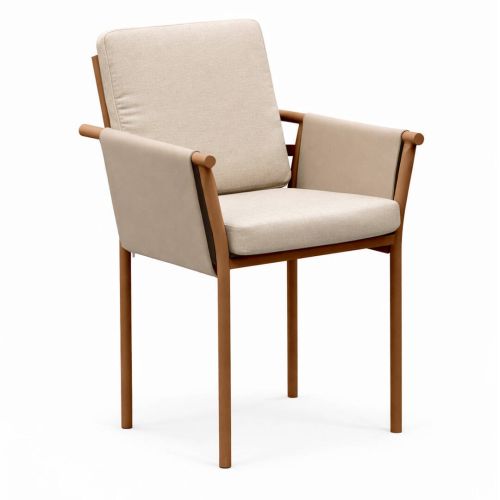 Silla de Jardín en Aluminio Simil Madera ARENAS