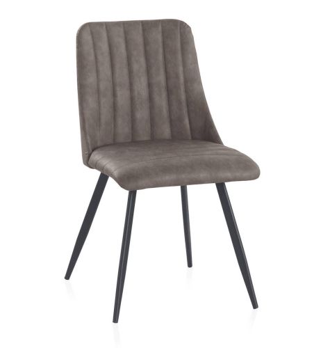 Silla tapizada en tela efecto piel GABAR modelo 839