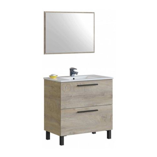 Mueble de Baño con 2 Cajones y Espejo 305422C AIR