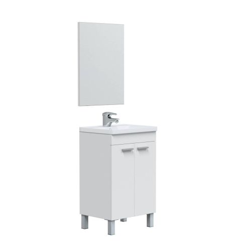 Conjunto de Baño 50 cm con 2 Puertas Blanco Brillo KONCEPT 305210BO