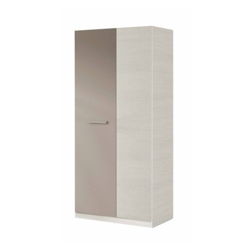 Armario Juvenil de 2 Puertas 200 cm Blanco-Alpes ARES 016667F