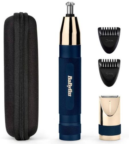 Recortadora Nariz/Orejas BaByliss Gold & Navy E112E