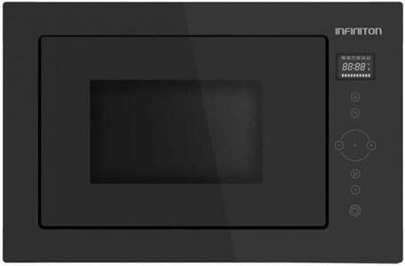 Microondas integrable INFINITON 25L grill cristal negro IMWGBK25