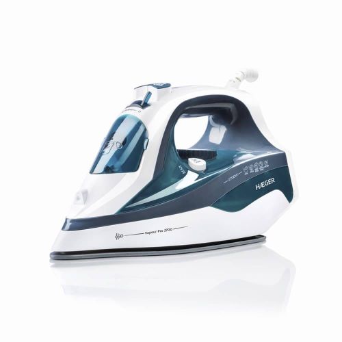 Plancha HAEGER 2700 W Suela Ceramica Super Vapor 75 Gr SI270013A
