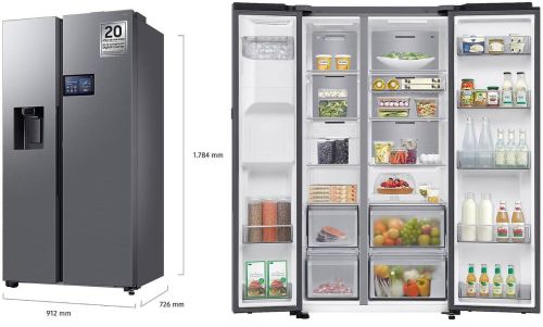 Frigorífico Side by Side SAMSUNG No Frost Inox 621L Display 9" RS90F64EETEF