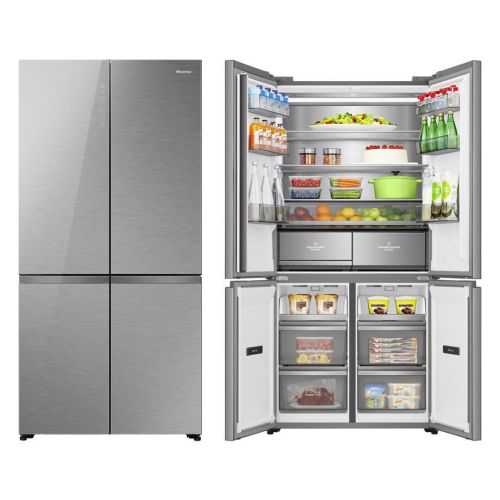 Frigorífico Americano Hisense RQ5P605NSVE 4 Puertas 591L Cristal Inox