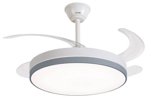 Ventilador de Techo LED Retráctil Blanco Gris HTW HTWVT63CF