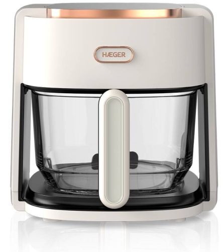 Freidora Sin Aceite Haeger Air Glass 4,5 Litros Cristal AFG45006A