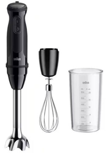 Batidora de Mano Braun 1000W con Vaso y Montaclaras MQ50051MWH
