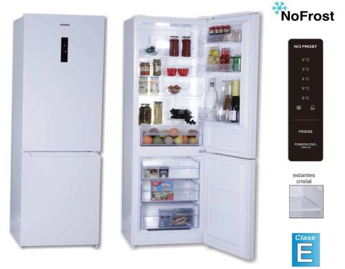 Frigorífico Combi ROMMER No Frost Blanco con Display 293L FCH405NF