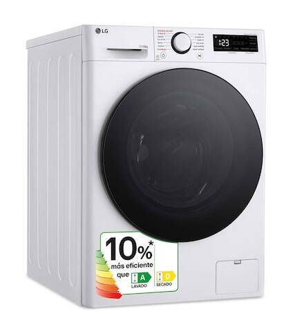 Lavadora Secadora LG 11/6 Kg 1400 RPM Clase A F4DR6011AGW