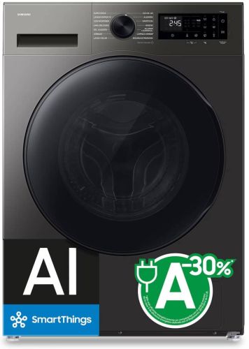 Lavadora Secadora Samsung 9/6 Kg AI EcoBubble Inox WD90HG5U34BXEC