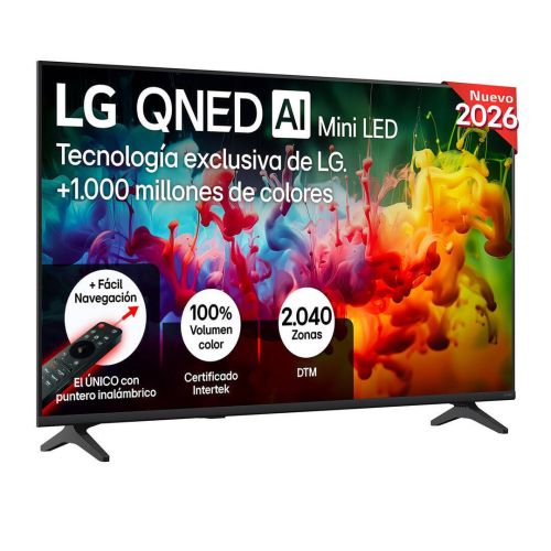 Televisor 50" LG 50QNED72B6B QNED MiniLED 4K con Procesador a7 AI