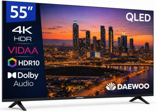 Televisor 55" Daewoo QLED 4K Smart TV VIDAA con HDR10 55VB56QV