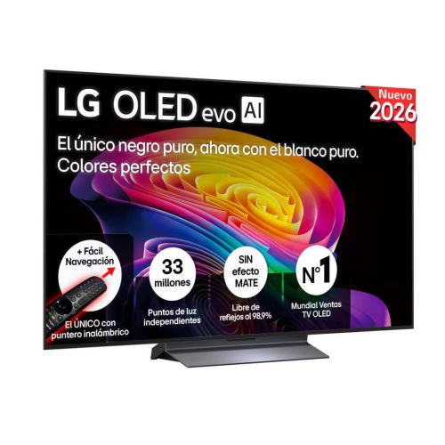 Televisor 55" LG OLED55C66LB OLED evo C6 4K con Alpha 11 AI