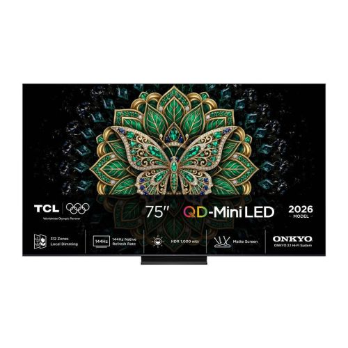 Televisor 75" TCL 75C6K PRO QD-Mini LED 4K con 144 Hz