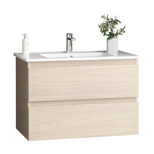 Mueble de Baño 80 cm con Lavabo en color Roble Malmo MAYA