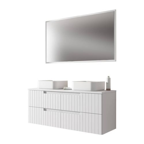 Conjunto de Baño en Blanco Mate con Lavabo CLAIR