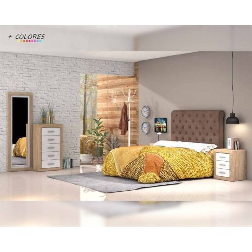 Dormitorio de Matrimonio con Cabecero Tapizado LARA 14