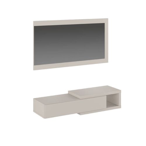 Recibidor Horizontal con Cajón y Espejo AURA
