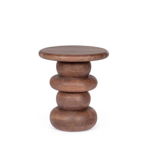 Mesa Auxiliar Escultórica en Madera de Mango Tobacco LOPEZ 0747460
